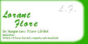 lorant flore business card