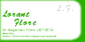 lorant flore business card